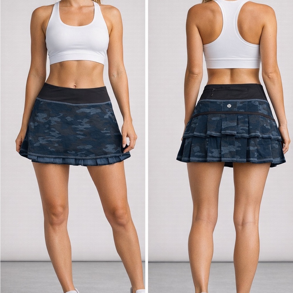 lululemon athletica Women’s Navy Camouflage Skort  Athletic Skirt